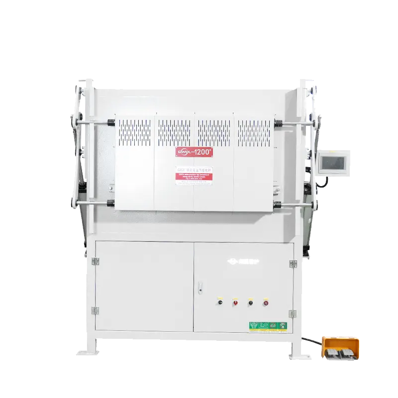 1200°C Pneumatic Top-Loading Box Furnace